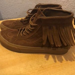 Suede Fringe Sk8 Hi Vans